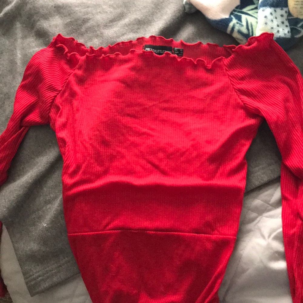 Pretty Little Thing off the shoulder bodysuit